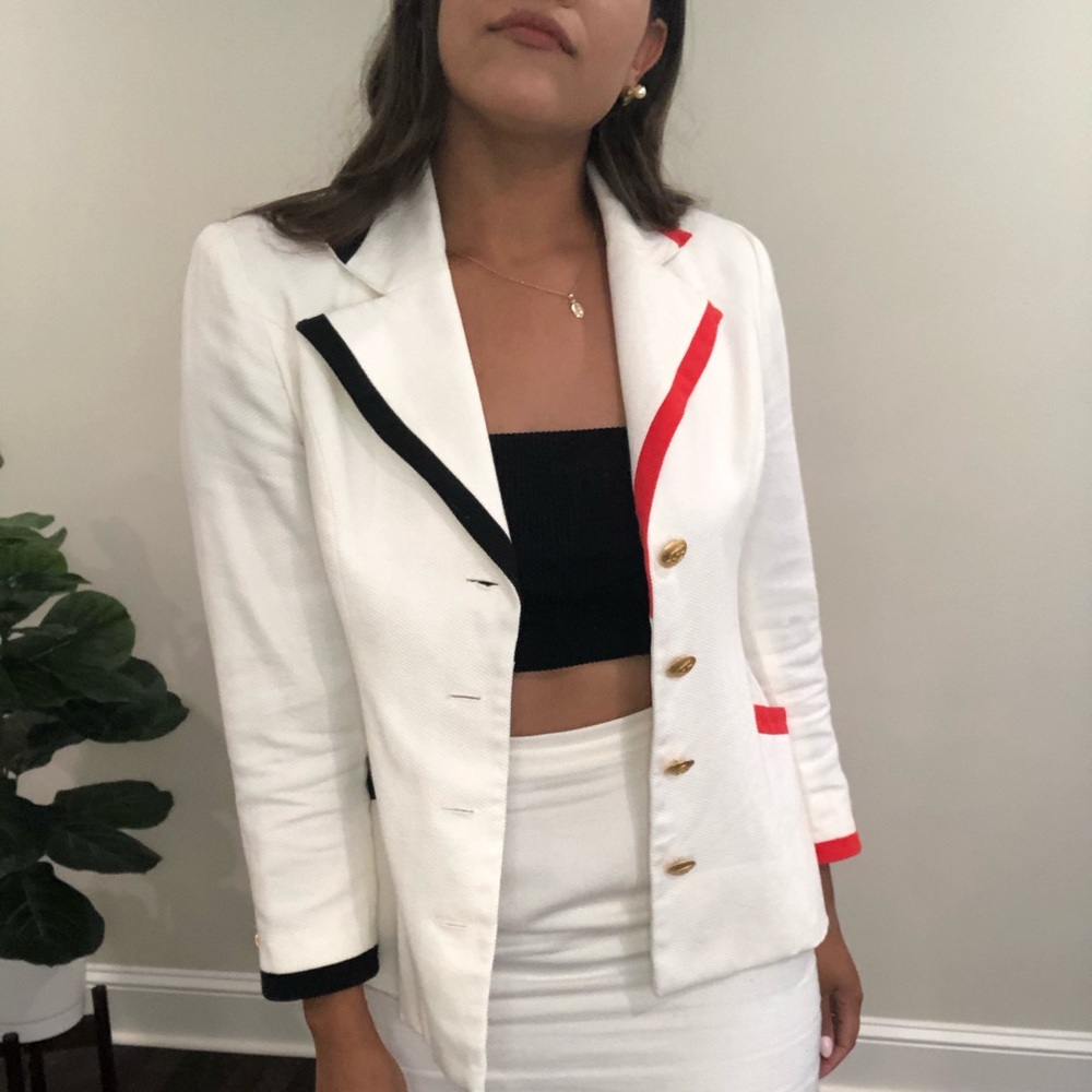 White vintage women’s suit
